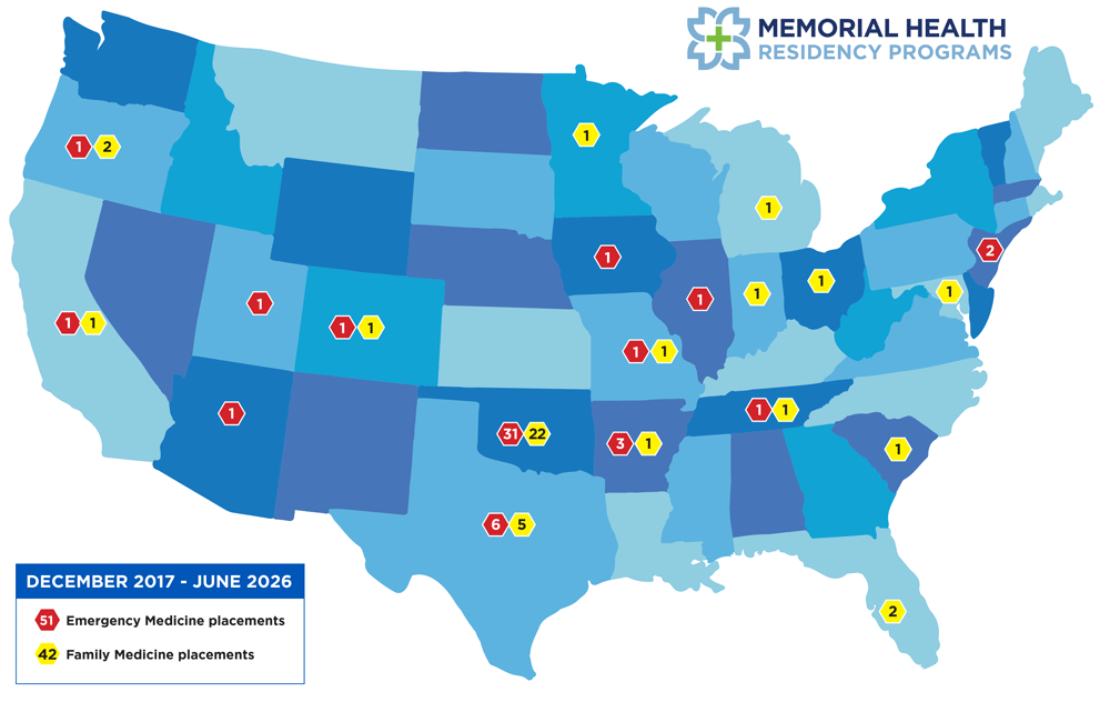 USA Memorial Resident placements USA Memorial Resident placements