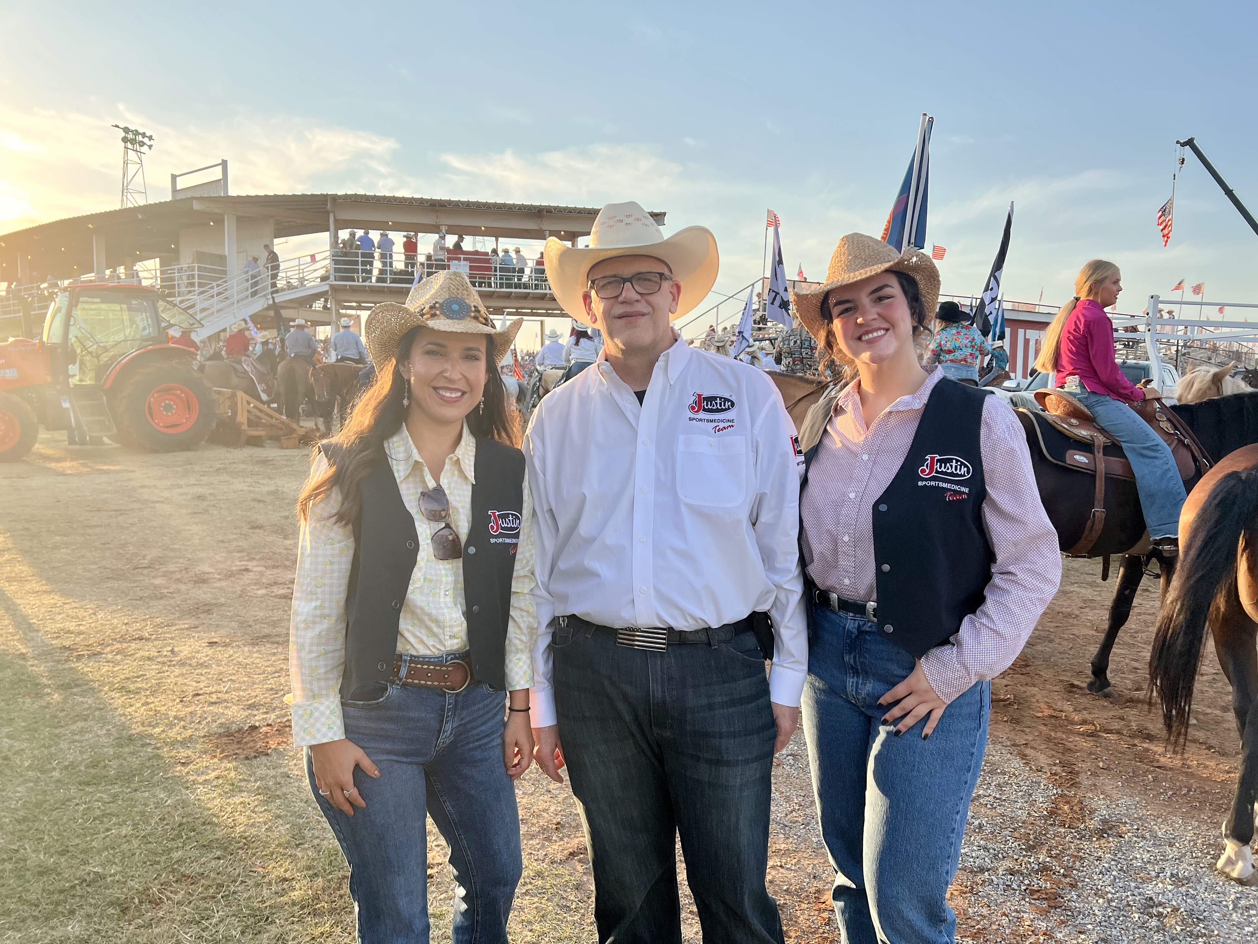 Dr. Constance and Dr. Bernard with resident at Lawton Rangers Rodeo Dr. Constance and Dr. Bernard with resident at Lawton Rangers Rodeo